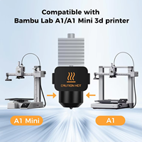 Set 3 Buah Karet Silikon Hotend Printer 3D Bambu Lab A1 Series - Hitam