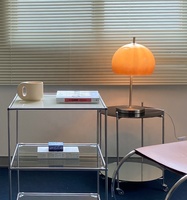 Lampe de table en verre vintage rétro orange de luxe nordique BIFANG, lampe en verre en forme de champignon pour chambre à coucher, lampe en forme de champignon pour hôtel
