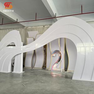 ฉากหลังอะคริลิคสำหรับเวทีแต่งงานแบบพิเศษหลายชั้นแบบเรียบฉากหลังตกแต่งเวทีปาร์ตี้ - Product Image 1