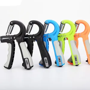 Colorful Digital Adjustable Hand Grip Finger Strengthener Heavy Strength Training Fitness Portable Metal Counter Home Gym Use