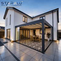 Fabricant de pergolas en aluminium de haute qualité, pergola à lames orientables sur mesure avec ensemble de cuisine BBQ extérieure et toit motorisé
