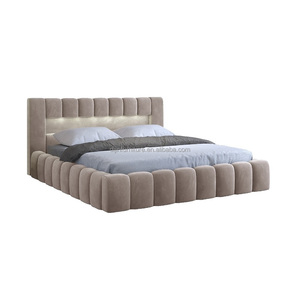 Cama otomana de terciopelo de 4 pies, elevador de Gas hidráulico, almacenamiento, tapizado, marco de cama doble, cabecera alta - Product Image 2