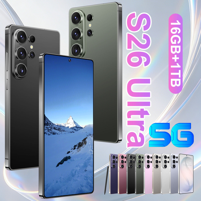Full Screen New Arrival S26 Ultra at Factory Price Android 15 Face Recognition Business-Grade High-Quality Smartphone