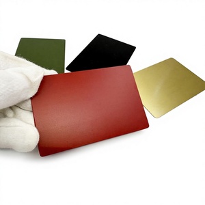 <span class=keywords><strong>Carte</strong></span> de visite professionnelle en acier inoxydable vierge, personnalisable en couleur, avec gravure au laser de logo et nom noir - Product Image 6