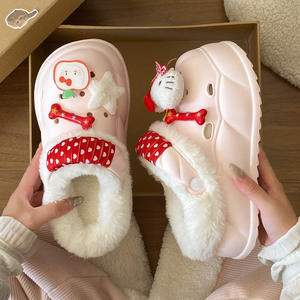 รองเท้าแตะแบบสวมครึ่งเท้าบุขนแกะสำหรับผู้หญิง รุ่นใหม่ประจำปี 2025 สำหรับฤดูใบไม้ผลิ ฤดูใบไม้ร่วง ฤดูหนาว พื้นหนาสองชั้น ทำจากผ้าขนสัตว์และผ้าฝ้าย อุ่นสบาย เหมาะสำหรับใส่กลางแจ้ง - Product Image 2