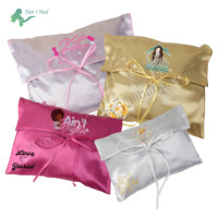 Pochette en satin réutilisable personnalisée pour l'emballage de mèches de cheveux, sac anti-poussière en satin de soie de qualité pour lingerie, perruques et extensions capillaires