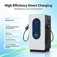 Station de recharge rapide DC intégrée 480 kW pour véhicules électriques, montée au sol, chargeur DC GBT CCS1 CCS2 IP54 4G Ethernet pour flotte commerciale