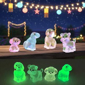 Figuras de Perro en Miniatura Luminosas de Resina para Esconder, Adornos Artesanales para Manualidades, Recuerdos de Fiesta, Decoración de Estatuas, Llaveros y Abalorios - Product Image 1