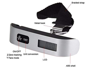 Báscula Digital Portátil de Alta Calidad para Maletas, 50 kg, con Pantalla LCD Retroiluminada, Báscula Digital Colgante para Viajes - Product Image 3