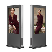Layar Monitor LCD Sentuh 86 Inci Dua Sisi, Tahan Air IP65, Kecerahan Tinggi, untuk Iklan Digital di Luar Ruangan, Cocok untuk Pusat Perbelanjaan