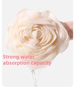 Super genera espuma abundante al instante fuerte XL esponja de ducha crear espuma lujosa Bola de baño de rosas de larga duración para el hogar - Product Image 5