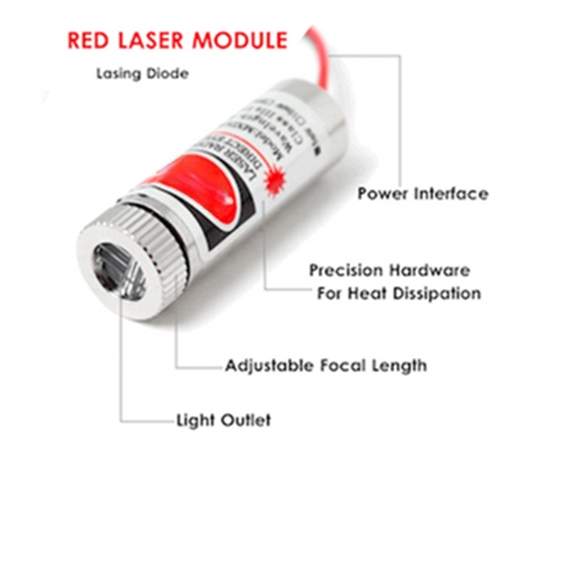 Q-BAIHE Module Laser Ligne 405nm 50mW Réglable – Violet Focalisable 3-5V Pour Projets DIY