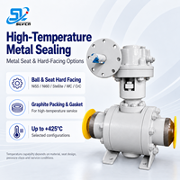 Vanne à boisseau sphérique forgée à siège métallique DN50-DN500 A105N F11 F22, haute température, avec extrémités à souder bout à bout, pour service d'huile thermique et d'huile chaude