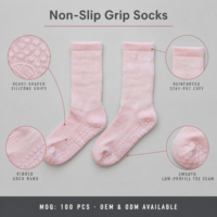 Chaussettes de Pilates pour femmes, personnalisables avec logo, en fil pailleté, antidérapantes, avec soutien de la voûte plantaire, vente en gros Glacier