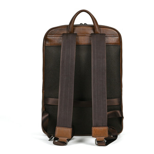 Ando Tasche Vintage Echtleder-Rucksack für Herren, Rindsleder-Laptop-Reisetasche mit Mehreren Reißverschluss-Fächern - Product Image 3