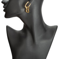 Boucles d'oreilles pendantes en acier inoxydable plaqué or 18 carats avec lettre B personnalisée, vente chaude pour femmes 2026