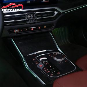 Lumière d'ambiance de console centrale Rhythm Center, 64 couleurs, synchronisation par protocole d'origine du véhicule pour BMW X3 X4 iX3 G01 G02 2022-2024 - Product Image 1