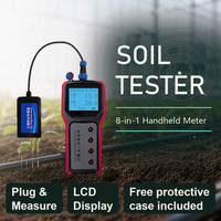 Testeur de sol intégré, fonctionnement à une touche, surveillance de l'humidité, de l'EC, de la salinité, du pH et du NPK, pour utilisation en serre