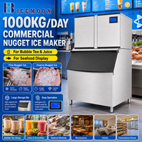 Machine à glaçons 1000 kg pour restaurants et commerces de boissons, production de glaçons en granulés avec arrêt automatique en cas de niveau de glace plein