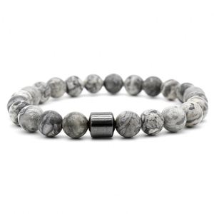 Bracelet en pierre naturelle avec perles de verre colorées, énergie masculine, fournisseur d'or Alibaba pour grossistes, ensemble cadeau - Product Image 3