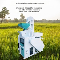 Machine à décortiquer le riz entièrement automatique à haute efficacité avec moteur, capacité de 400 kg/h, faible taux de brisage