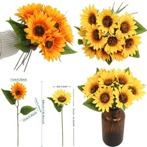 Girasol Artificial de Tallo Único, Adorno Floral para el Hogar, Decoración para Bodas y Accesorios para Fotografía - Product Image 3