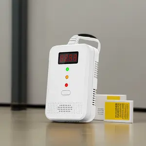 Nhà sản xuất báo cháy đốt AC LPG CH4 cảm biến khí cháy Carbon Monoxide Detector nhà bếp sử dụng với màn hình LCD hiển thị