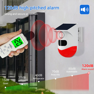 Năng lượng mặt trời & usb-sạc ngoài trời cao-pitched hệ thống báo động với wifi âm thanh & ánh sáng luận viên cơ thể con người cảm biến hồng ngoại - Product Image 3