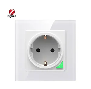 Universal EU UK Zigbee Smart Socket Tuya APP Remote Control Wall Mounted Sockets For Alexa Google Home