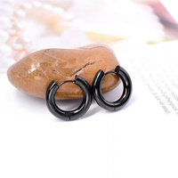 Bijoux à la mode imperméables minimalistes en acier inoxydable Huggie hypoallergéniques-Boucles d'oreilles classiques en plaqué or 18 carats