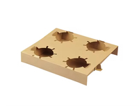 Porte-gobelets à café en carton biodégradable écologique avec poignée pour les commandes à emporter