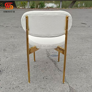 SMOOTH High Quality Wedding Furniture Oval Back Gold Metal <b>Stackable</b> Banquet Dinning <b>Chairs</b> - Product Image 3