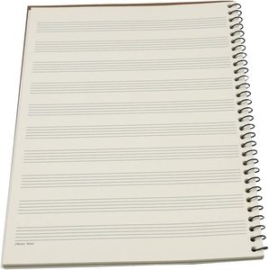 Foglio bianco composizione musica manoscritto taccuino personale con 100 pagine 26x19cm (taccuino chiave musicale) - Product Image 5