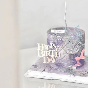 ของตกแต่งเค้กอะคริลิครูปผีเสื้อสีรุ้ง สำหรับวันเกิด วันแม่ วันครบรอบ - Product Image 3