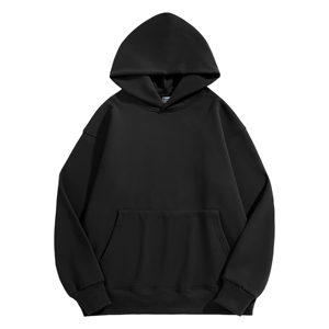 Sudadera con Capucha Blanca Extra Grande para Hombre, Manga Larga, Color Sólido, Casual, con Bolsillo, Tejido de Felpa Francesa, para Otoño - Product Image 3