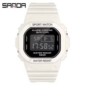 Reloj Deportivo Unisex Sanda 293 Cronógrafo para Mujer y Hombre, Color Verde Matcha, Resistente al Agua, Reloj Digital para Dama, Reloj Mujer, Relogio Feminino - Product Image 6