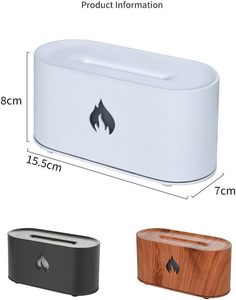 <span class=keywords><strong>Mini</strong></span> Humidifier Essential untuk Rumah, Kantor, Mobil, <span class=keywords><strong>Diffuser</strong></span> Aroma Minyak dengan Efek Api USB dan Lampu LED 7 Warna - Product Image 2
