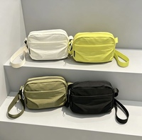 Sac carré décontracté en tissu Oxford à carreaux, couleur unie, polyvalent, de qualité supérieure, simple, à porter à l'épaule ou en bandoulière