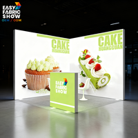 Stand d'exposition pliable en alliage d'aluminium de haute qualité 10x10, avec éclairage LED, couleur personnalisable, équipement de stand d'exposition portable
