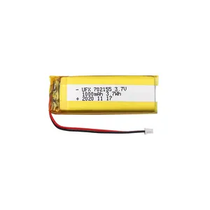 中国製リチウム電池ワイヤレスベルバッテリーUFX702155 1000mAh 3.7V、PCB保護付き