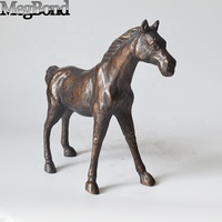 Figurine de cheval en métal gravée et sculptée, durable, pour la décoration intérieure, élégant accent de table, artisanat