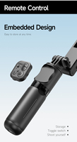 Q19 AI Estabilizador de cabeza inteligente Cara automática Después de videoconferencia plegable Selfie Stick Trípode LED Control remoto