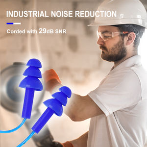 Metall nachweisbare Großhandel Ohr stöpsel Fabrik verlust Prävention für den industriellen Einsatz Silikon Beste Ohr stöpsel mit Seil - Product Image 5