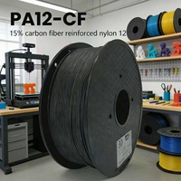 Filament PA12 CF personnalisé PRINTROO, nylon d'ingénierie durable, résistant aux chocs, fournitures d'impression 3D