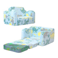 Mini canapé-lit pliable 2-en-1 en peluche pour enfants, confortable et compact, en polyester, pour lecture, 2-7 ans, unisexe, chambre, salon