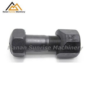 Boulons et écrous de chenilles d'excavatrice à tête plate en acier de grades 12.9 et 10.9, finition zinguée, fabriqués en Chine, prix compétitifs - Product Image 2
