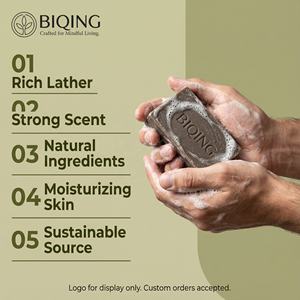 Savons Solides Artisanaux Éclaircissants à l'Aloe Vera, Noix de Coco, Menthe, Sel Marin, Bois de Santal, Grains d'Avoine, Olive, Pin et Ingrédients Minéraux – OEM - Product Image 3