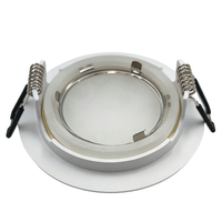 Cadre encastré moderne en aluminium IP44 pour downlight GU10 MR16, boîtier de projecteur, module LED, éclairage de plafond intérieur