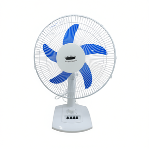 Ventilateur de table Ace5nowith 16 pouces, moteur AC 45W, pales bleues, grille blanche, 3 vitesses, oscillant, usage domestique - Product Image 1