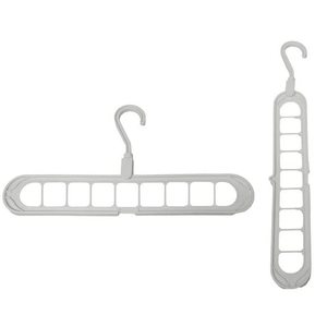 <b>Plastic</b> Hangers 33x5.5 Cm White 6 Pack With Swivel <b>Hook</b> For Space Saving Garment Organization - Product Image 2